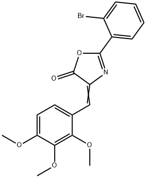 2-(2-bromophenyl)-4-(2,3,4-trimethoxybenzylidene)-1,3-oxazol-5(4H)-one 구조식 이미지