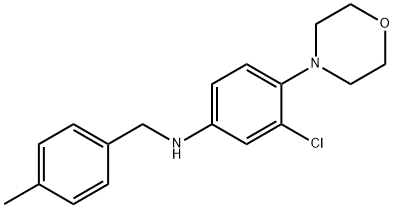 3-chloro-N-(4-methylbenzyl)-4-(4-morpholinyl)aniline Structure