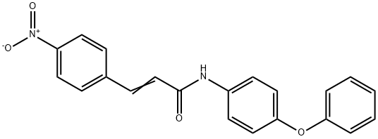 3-{4-nitrophenyl}-N-(4-phenoxyphenyl)acrylamide 구조식 이미지