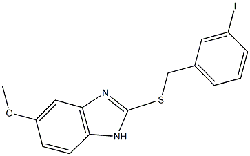 2-[(3-iodobenzyl)sulfanyl]-1H-benzimidazol-5-yl methyl ether Structure