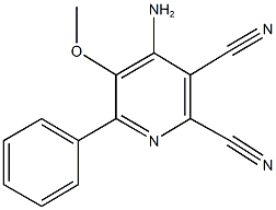 4-amino-5-methoxy-6-phenyl-2,3-pyridinedicarbonitrile 구조식 이미지