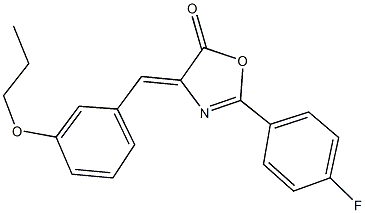 2-(4-fluorophenyl)-4-(3-propoxybenzylidene)-1,3-oxazol-5(4H)-one 구조식 이미지