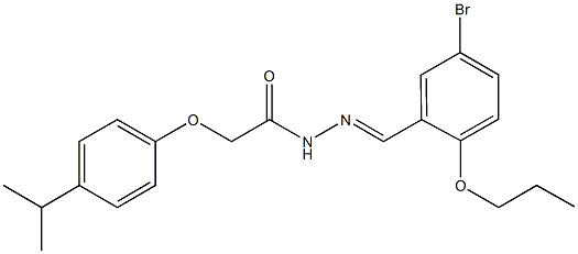 N'-(5-bromo-2-propoxybenzylidene)-2-(4-isopropylphenoxy)acetohydrazide 구조식 이미지