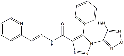 1-(4-amino-1,2,5-oxadiazol-3-yl)-5-phenyl-N'-(2-pyridinylmethylene)-1H-1,2,3-triazole-4-carbohydrazide Structure