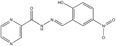 N'-{2-hydroxy-5-nitrobenzylidene}-2-pyrazinecarbohydrazide Structure