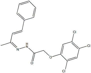 N'-(1-methyl-3-phenyl-2-propenylidene)-2-(2,4,5-trichlorophenoxy)acetohydrazide Structure