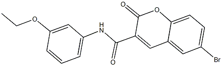 6-bromo-N-(3-ethoxyphenyl)-2-oxo-2H-chromene-3-carboxamide 구조식 이미지