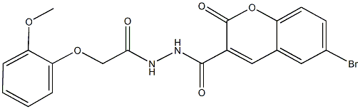 6-bromo-N'-[(2-methoxyphenoxy)acetyl]-2-oxo-2H-chromene-3-carbohydrazide Structure