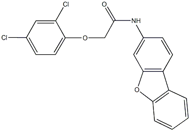 N-dibenzo[b,d]furan-3-yl-2-(2,4-dichlorophenoxy)acetamide 구조식 이미지