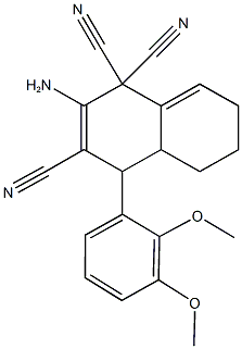 2-amino-4-(2,3-dimethoxyphenyl)-4a,5,6,7-tetrahydro-1,1,3(4H)-naphthalenetricarbonitrile 구조식 이미지