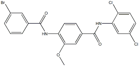 4-[(3-bromobenzoyl)amino]-N-(2,5-dichlorophenyl)-3-methoxybenzamide 구조식 이미지