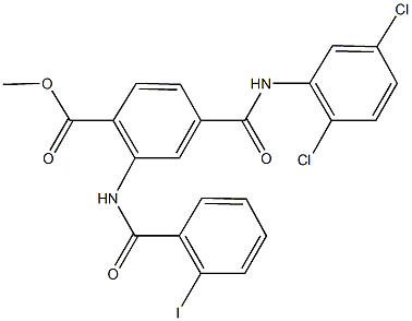 methyl 4-[(2,5-dichloroanilino)carbonyl]-2-[(2-iodobenzoyl)amino]benzoate Structure