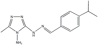 4-isopropylbenzaldehyde (4-amino-5-methyl-4H-1,2,4-triazol-3-yl)hydrazone 구조식 이미지