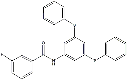 N-[3,5-bis(phenylsulfanyl)phenyl]-3-fluorobenzamide Structure