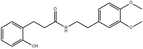 N-[2-(3,4-dimethoxyphenyl)ethyl]-3-(2-hydroxyphenyl)propanamide 구조식 이미지