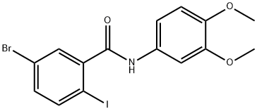 5-bromo-N-(3,4-dimethoxyphenyl)-2-iodobenzamide Structure
