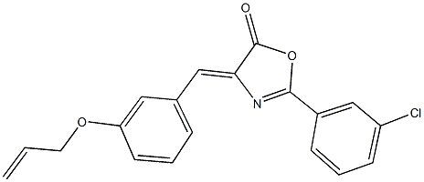 4-[3-(allyloxy)benzylidene]-2-(3-chlorophenyl)-1,3-oxazol-5(4H)-one 구조식 이미지