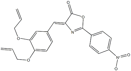 4-[3,4-bis(allyloxy)benzylidene]-2-{4-nitrophenyl}-1,3-oxazol-5(4H)-one Structure