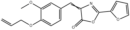 4-[4-(allyloxy)-3-methoxybenzylidene]-2-(2-furyl)-1,3-oxazol-5(4H)-one Structure