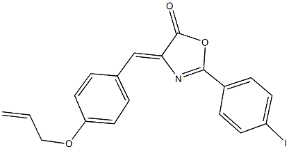 4-[4-(allyloxy)benzylidene]-2-(4-iodophenyl)-1,3-oxazol-5(4H)-one 구조식 이미지