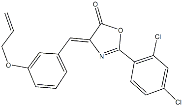 4-[3-(allyloxy)benzylidene]-2-(2,4-dichlorophenyl)-1,3-oxazol-5(4H)-one 구조식 이미지