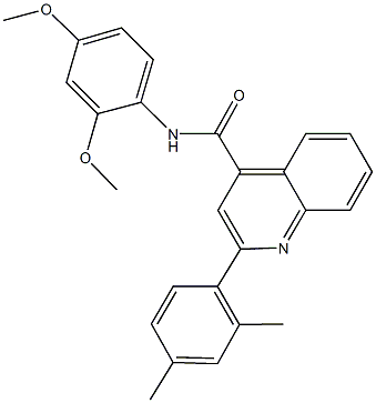 N-(2,4-dimethoxyphenyl)-2-(2,4-dimethylphenyl)-4-quinolinecarboxamide 구조식 이미지