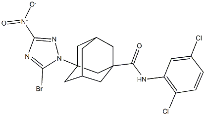 3-{5-bromo-3-nitro-1H-1,2,4-triazol-1-yl}-N-(2,5-dichlorophenyl)-1-adamantanecarboxamide Structure