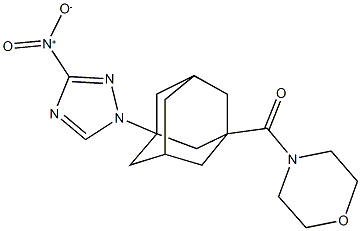 4-[(3-{3-nitro-1H-1,2,4-triazol-1-yl}-1-adamantyl)carbonyl]morpholine Structure