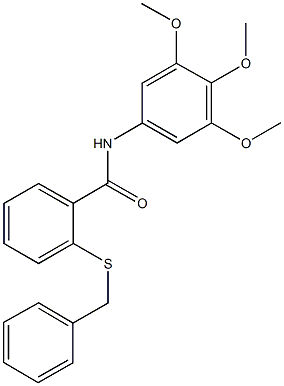 2-(benzylsulfanyl)-N-(3,4,5-trimethoxyphenyl)benzamide Structure