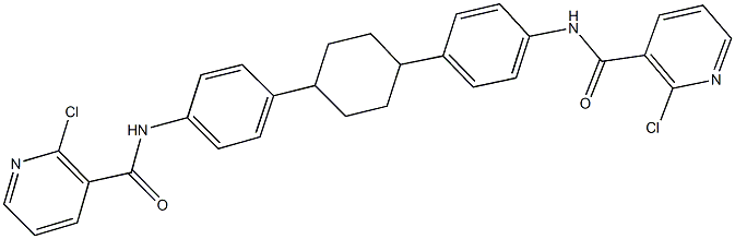 2-chloro-N-{4-[4-(4-{[(2-chloro-3-pyridinyl)carbonyl]amino}phenyl)cyclohexyl]phenyl}nicotinamide Structure