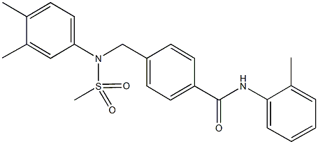 4-{[3,4-dimethyl(methylsulfonyl)anilino]methyl}-N-(2-methylphenyl)benzamide 구조식 이미지