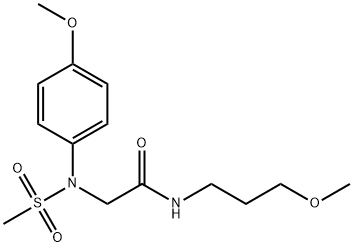 2-[4-methoxy(methylsulfonyl)anilino]-N-(3-methoxypropyl)acetamide 구조식 이미지