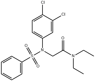 2-[3,4-dichloro(phenylsulfonyl)anilino]-N,N-diethylacetamide Structure