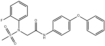 2-[2-fluoro(methylsulfonyl)anilino]-N-(4-phenoxyphenyl)acetamide Structure