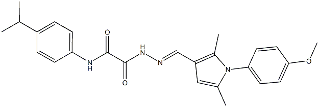 N-(4-isopropylphenyl)-2-(2-{[1-(4-methoxyphenyl)-2,5-dimethyl-1H-pyrrol-3-yl]methylene}hydrazino)-2-oxoacetamide 구조식 이미지