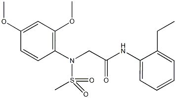 2-[2,4-dimethoxy(methylsulfonyl)anilino]-N-(2-ethylphenyl)acetamide 구조식 이미지