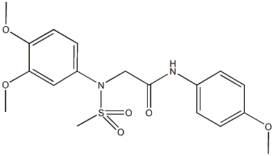 2-[3,4-dimethoxy(methylsulfonyl)anilino]-N-(4-methoxyphenyl)acetamide 구조식 이미지