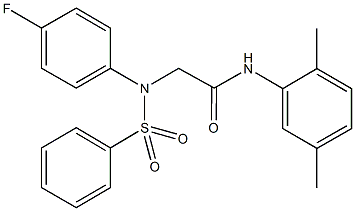 N-(2,5-dimethylphenyl)-2-[(4-fluorophenyl)(phenylsulfonyl)amino]acetamide Structure