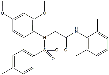 2-{2,4-dimethoxy[(4-methylphenyl)sulfonyl]anilino}-N-(2,6-dimethylphenyl)acetamide Structure