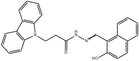 3-(9H-carbazol-9-yl)-N'-[(2-hydroxy-1-naphthyl)methylene]propanohydrazide 구조식 이미지