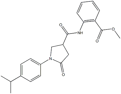 methyl 2-({[1-(4-isopropylphenyl)-5-oxo-3-pyrrolidinyl]carbonyl}amino)benzoate Structure