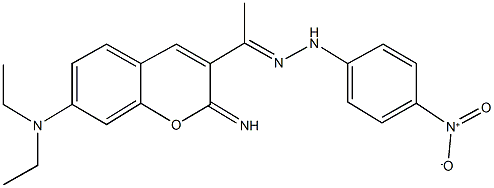 1-[7-(diethylamino)-2-imino-2H-chromen-3-yl]ethanone {4-nitrophenyl}hydrazone Structure