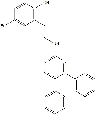 5-bromo-2-hydroxybenzaldehyde (5,6-diphenyl-1,2,4-triazin-3-yl)hydrazone 구조식 이미지