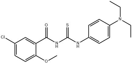 N-(5-chloro-2-methoxybenzoyl)-N'-[4-(diethylamino)phenyl]thiourea 구조식 이미지