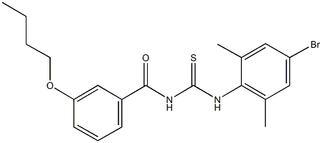 N-(4-bromo-2,6-dimethylphenyl)-N'-(3-butoxybenzoyl)thiourea 구조식 이미지