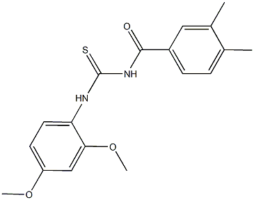 N-(2,4-dimethoxyphenyl)-N'-(3,4-dimethylbenzoyl)thiourea 구조식 이미지