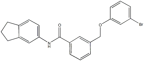 3-[(3-bromophenoxy)methyl]-N-(2,3-dihydro-1H-inden-5-yl)benzamide Structure