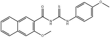 N-(3-methoxy-2-naphthoyl)-N'-(4-methoxyphenyl)thiourea Structure