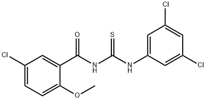N-(5-chloro-2-methoxybenzoyl)-N'-(3,5-dichlorophenyl)thiourea Structure
