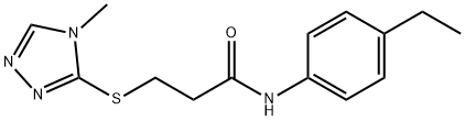 N-(4-ethylphenyl)-3-[(4-methyl-4H-1,2,4-triazol-3-yl)sulfanyl]propanamide 구조식 이미지